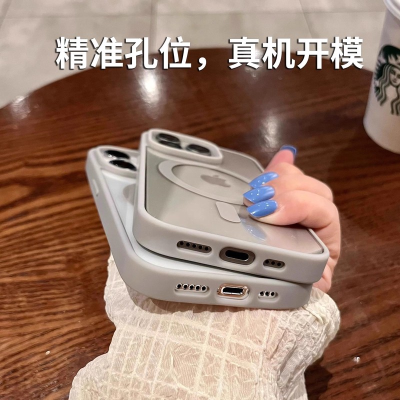 适用iPhone17手机壳亚克力磁吸苹果16马卡龙硅胶透明15promax硬套|undefined