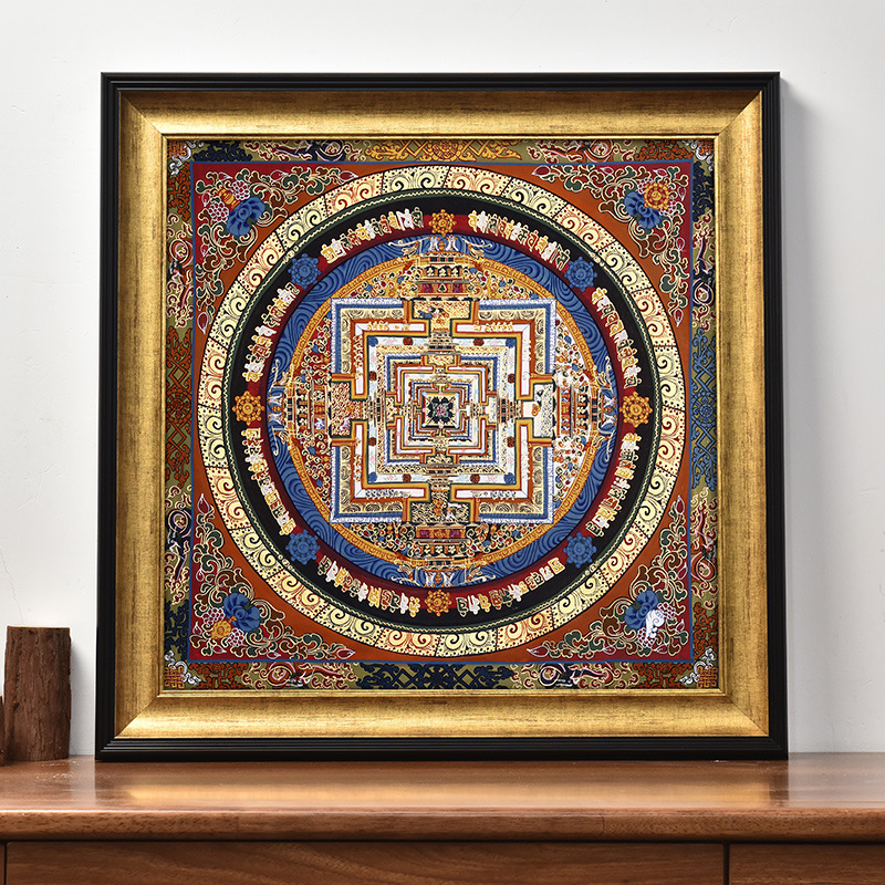 Thangka Photo Frame Framed Painting Frame Buddha Statue Retro Empty Frame Yellow God of Wealth Green Tara Six-Character Mantra Outer Frame Hanging on the Wall Thangka Photo Frame Framed Painting Frame Buddha Statue Retro Empty Frame Yellow God of Wealth Green Tara Six-Character Mantra Outer Frame Hanging on the Wall