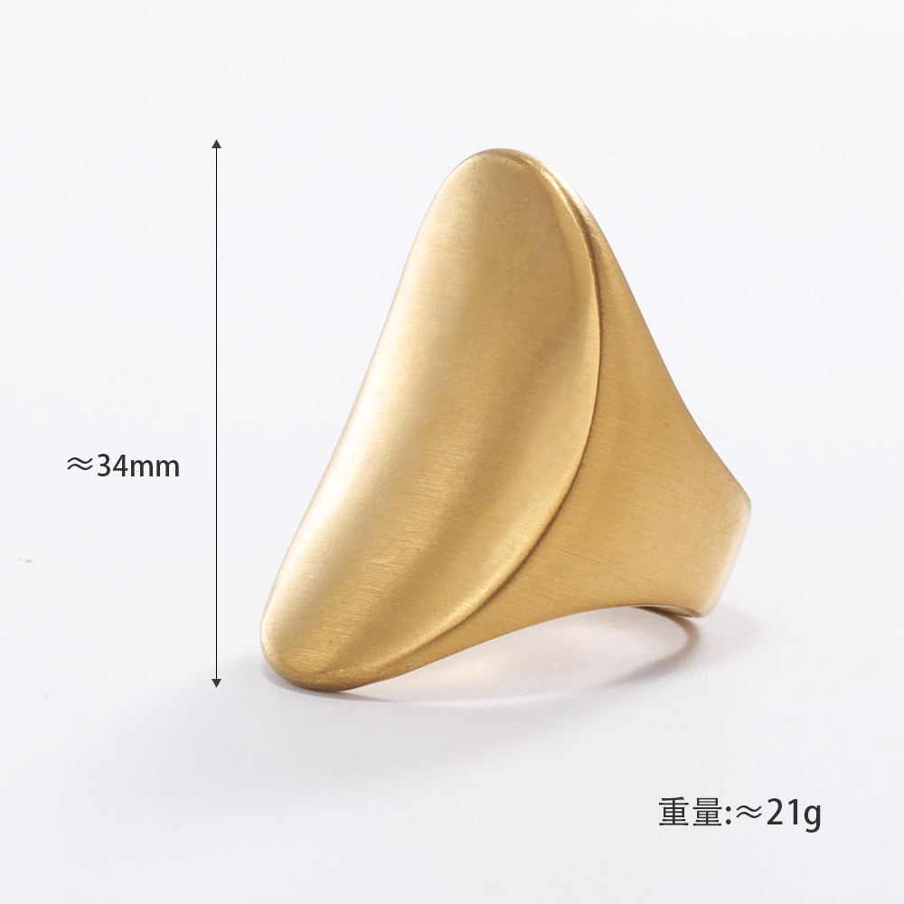 Fashion Geometric Titanium Steel Plating Rings 1 Piece