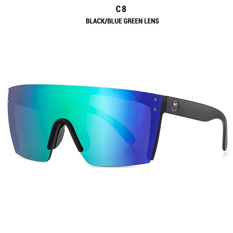 Lunettes de cyclisme colorées à motif cocotier, lunettes de sport de plein air de haute qualité avec chaînette pour femmes._voghion.com