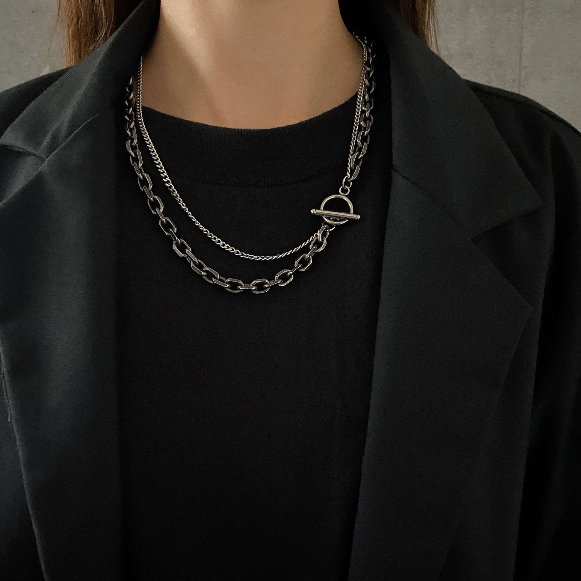 Fashion Heart Shape Titanium Steel Plating Necklace 1 Piece