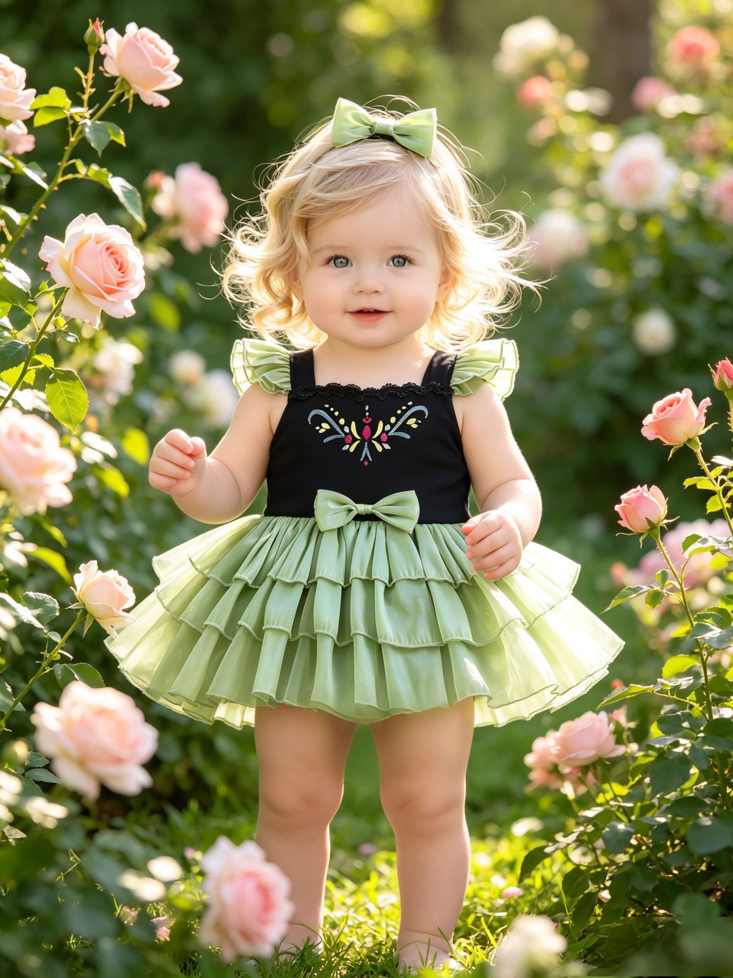 Comercio exterior congelado niña princesa Anna falda de hija hija hija hija lindo falda de arnés bebé pastel de manga volante falda de escalada