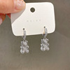 Cute advanced brand demi-season earrings, with little bears, high-quality style
