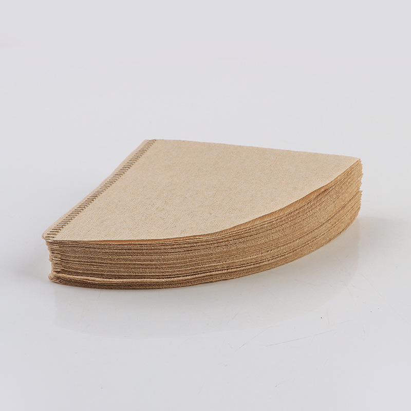 444Z wholesale drip coffee utensils special unbleached puree coffee cone filter paper V-shaped filter paper 2-4