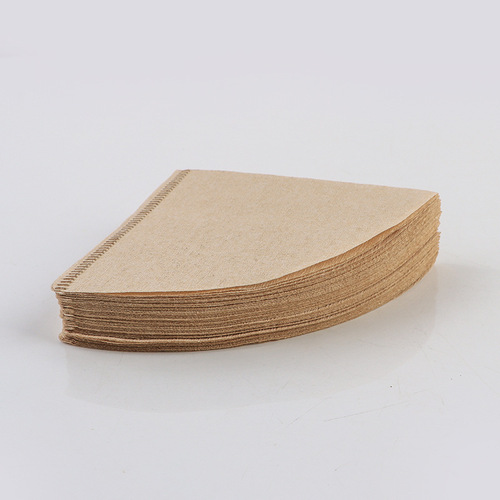 444Z wholesale drip coffee utensils special unbleached puree coffee cone filter paper V-shaped filter paper 2-4