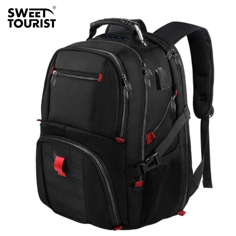 Cross-Border Business Backpack Large Capacity Multifunctional USB Backpack Women's Multifunctional Travel Bag Men's Student Backpack