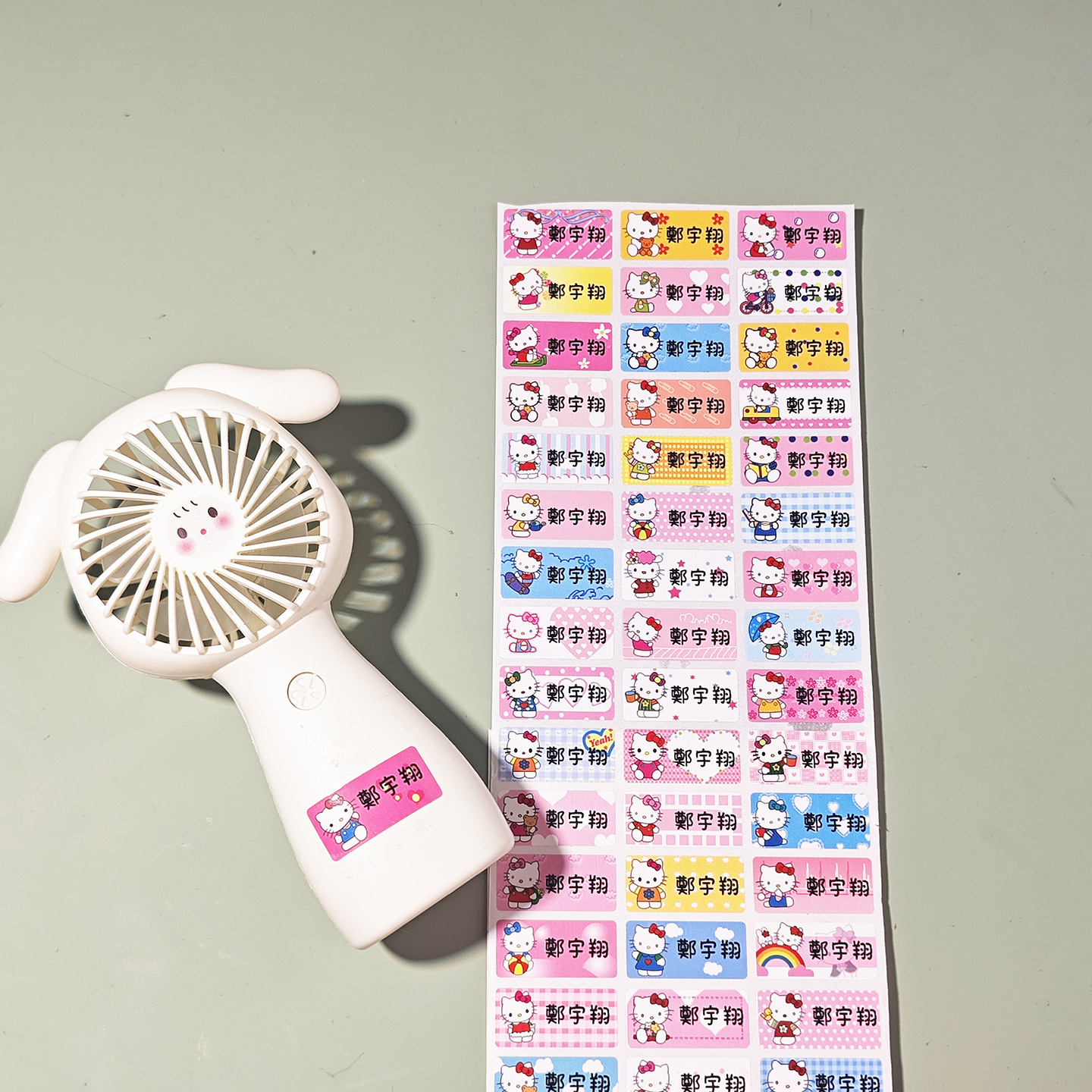 Waterproof name sticker PVC