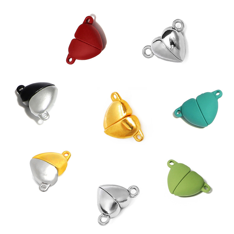 1 Set 16 Hole Under 1mm Metal Heart Shape Pendant display picture 1