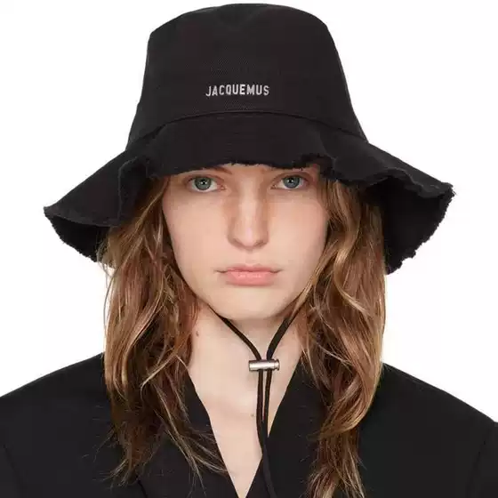 High Version Jacquemus Summer Washed Large Brim Fisherman Hat Vacation Raw Edge Sling Sun Protection Women's Sun Hat