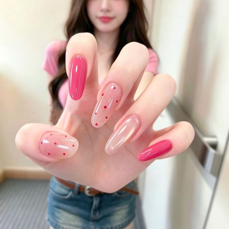 Wearable nails with a pure and desirable vibe, fresh and brightening, offering a high-end feel, unique design, wholesale from the source factory