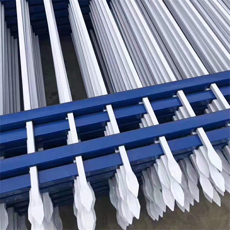 围墙护栏铁艺护栏铁杆穿接组装围栏 直尖围栏厂家批发