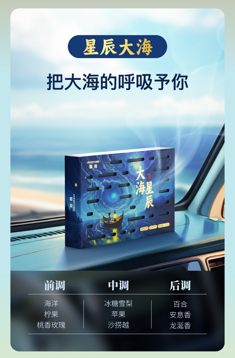Car Aromatherapy, High-End, Long-Lasting Fragrance, Car Fragrance Balm, Car Fragrance, Gardenia Flower, Odor Removal, Solid Fragrance Brick