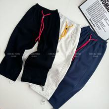 女童裤子秋冬款2024新款洋气女孩中大童儿童加绒运动裤冬装阔腿裤