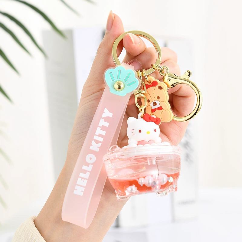 Sanrio, оригинальный мультяшный брелок, для автомобильных ключей, подвеска, аксессуар, высококачественный стиль