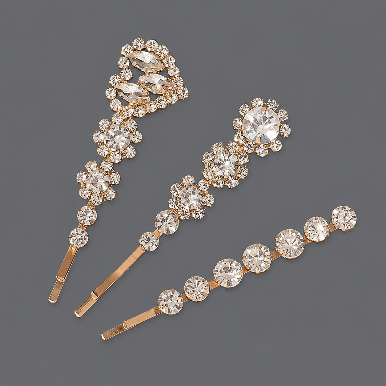 Horquilla de zirconio de lujo ligero europeo y americano con incrustaciones de diamantes, pinza de pelo de alta gama para mujer, suministro mayorista transfronterizo directo de fábrica.
