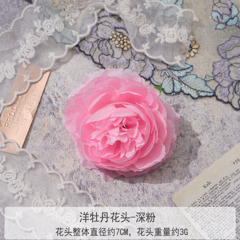 造花牡丹の花頭、DIY手作りヘアアクセサリー、卸売、結婚式のブートニア、小道具、フラワーアレンジメント、装飾、フラワーウォール|undefined