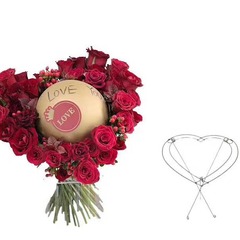 Flower Shop Flower Arrangement Tool Heart Shaped Bouquet Flower Arrangement Stand Fresh Flowers Packaging Iron Fixed Frame Heart Shaped Metal Flower Holder
