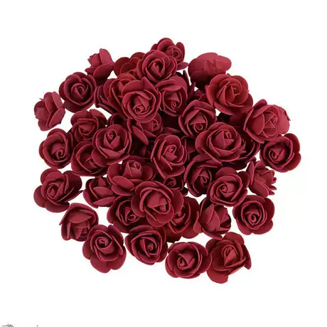 Burgundy foam roses