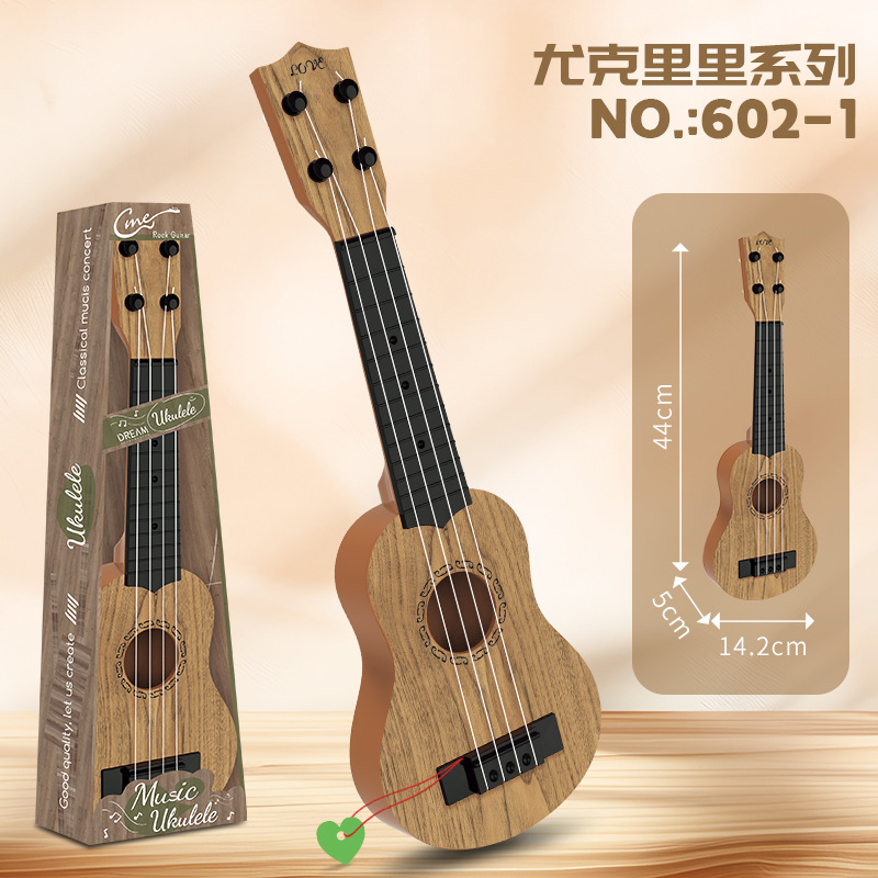 Fábrica de simulación directa ukelele de simulación de los niños guitarra puede jugar iluminación instrumento musical educativo Juguete musical