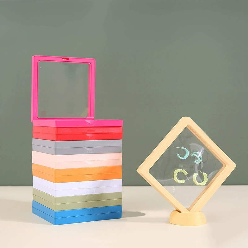 Прозрачная коробка для хранения украшений с антиоксидантной пленкой PE, подвесная упаковка для колец и сережек