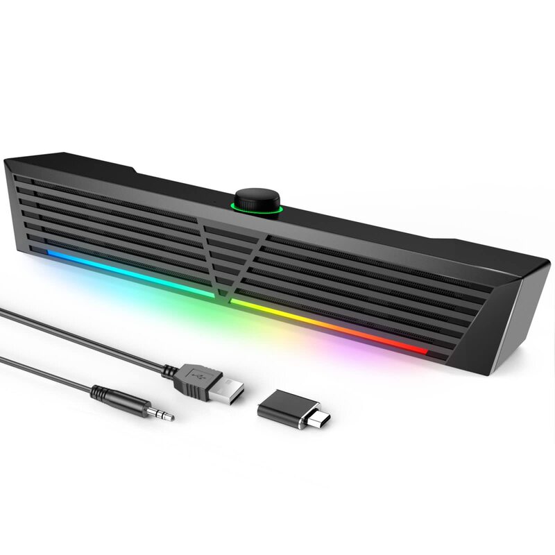 クロスボーダー热い贩売新しいコンピュータ音响ゲーム大音量led発光デスクトップhifiステレオスピーカー|undefined