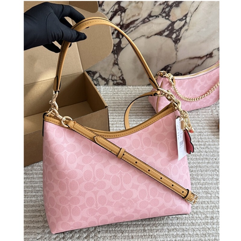 26 New Models of Laurel Denim Hobo Underarm Bags, Classic Monogram Large Capacity Shoulder Tote Bags