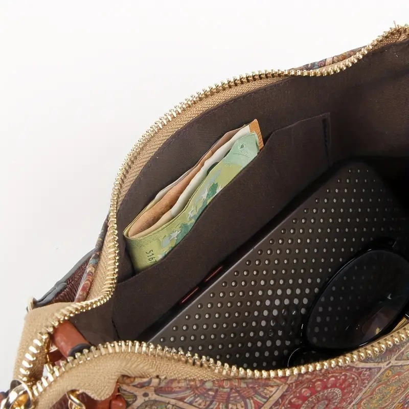 2024 Lingge Printed Art Handbag, Elegant Underarm Bag, Fashionable, Simple, and High Grade Single Shoulder Bag Bottom PU_voghion.com