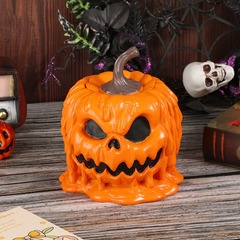 ハロウィンの趣味のカボチャの頭の置物の漫画のカボチャの植木鉢の樹脂の工芸品の家庭の装飾品のワックスのカボチャ
