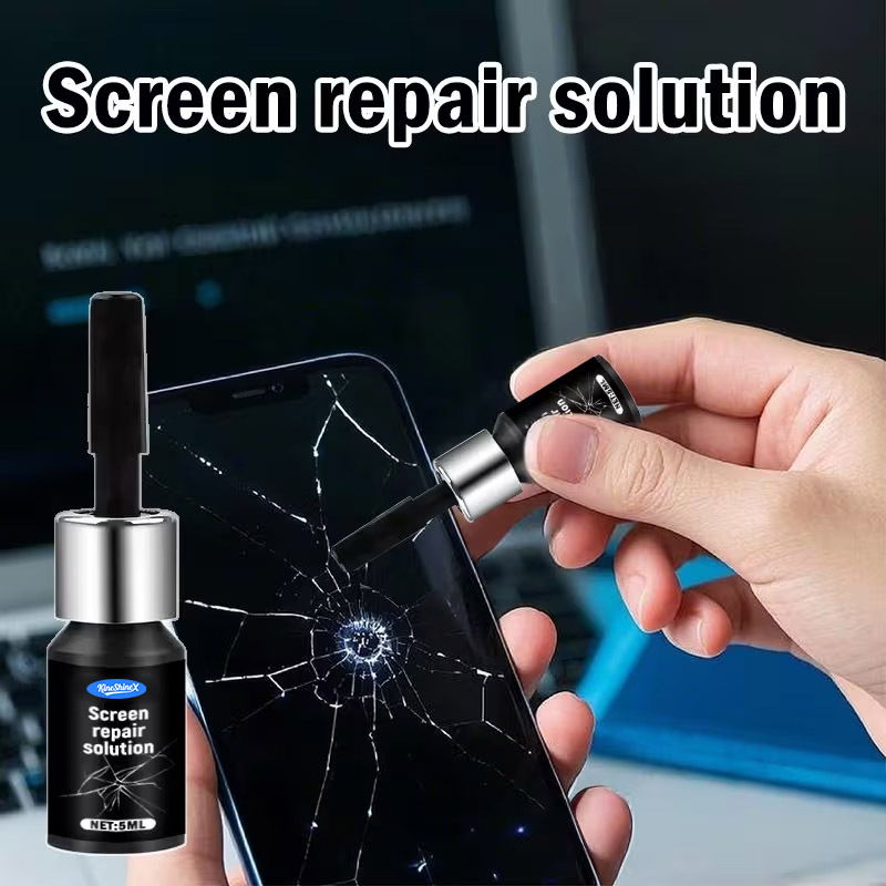 Mobile Phone Screen Repair Liquid Glass Repair Kit Glass Scratch Crack Repair Agent for Broken Screen and Cracked Screen Restoration