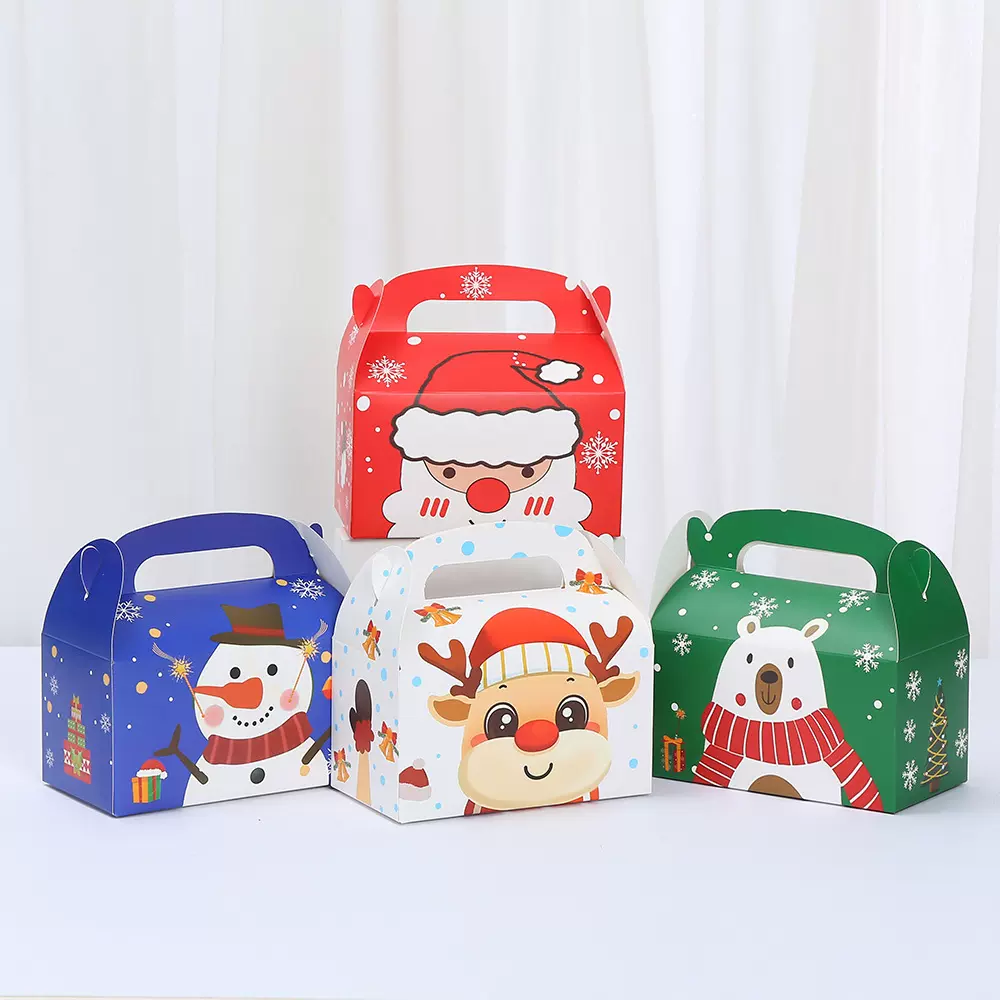 跨境圣诞礼物包装盒空盒亚马逊圣诞节节日对糖果礼物袋蛋糕批发