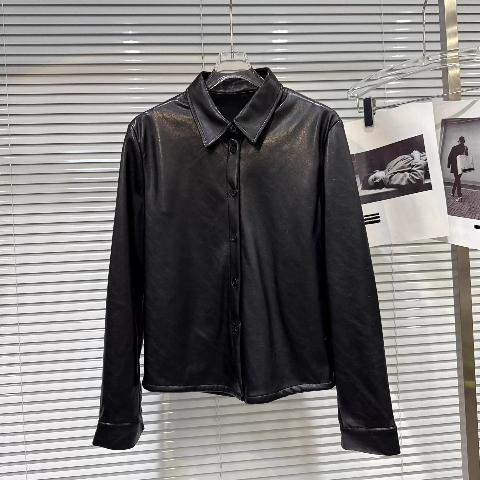 Winter polyurethane three dimensional shirt, mini-skirt, Chanel style