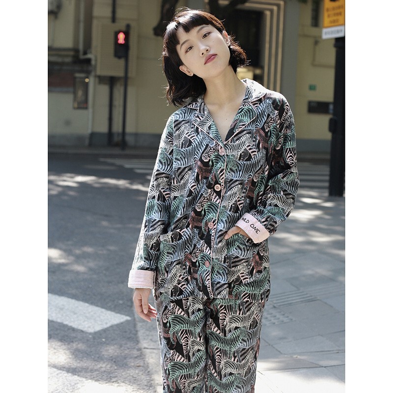 PJSawage秋冬保暖加厚磨毛家居服睡衣套装 轻柔棉质女士月子服pjs|undefined