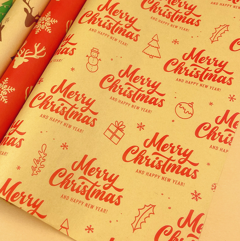 Ajuste de la muestra-papel de regalo de Navidad papel de regalo de vacaciones papel de regalo de Navidad