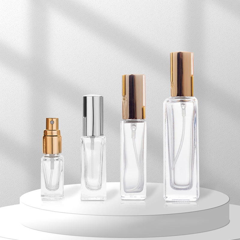 361020ml玻璃香水瓶长方形透明香水喷雾瓶玻璃液体分装瓶化妆品空