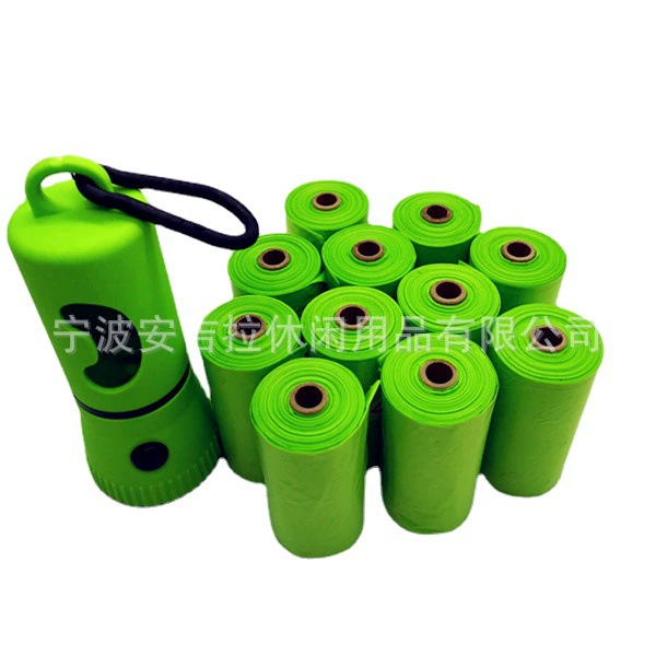 Светодиодный свет домашнее животное мешок для мусора диспенсер собака какашка мешок с фонариком Туалет пикап собака какашка мешок мусорный ящик