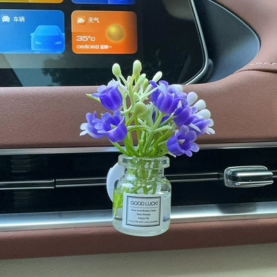 Air Outlet Vase Aromatherapy Car, Car Perfume Aromatherapy - purple-hanging-dragon-vase-with-an-air-outlet-aromatherapy-light-flavor