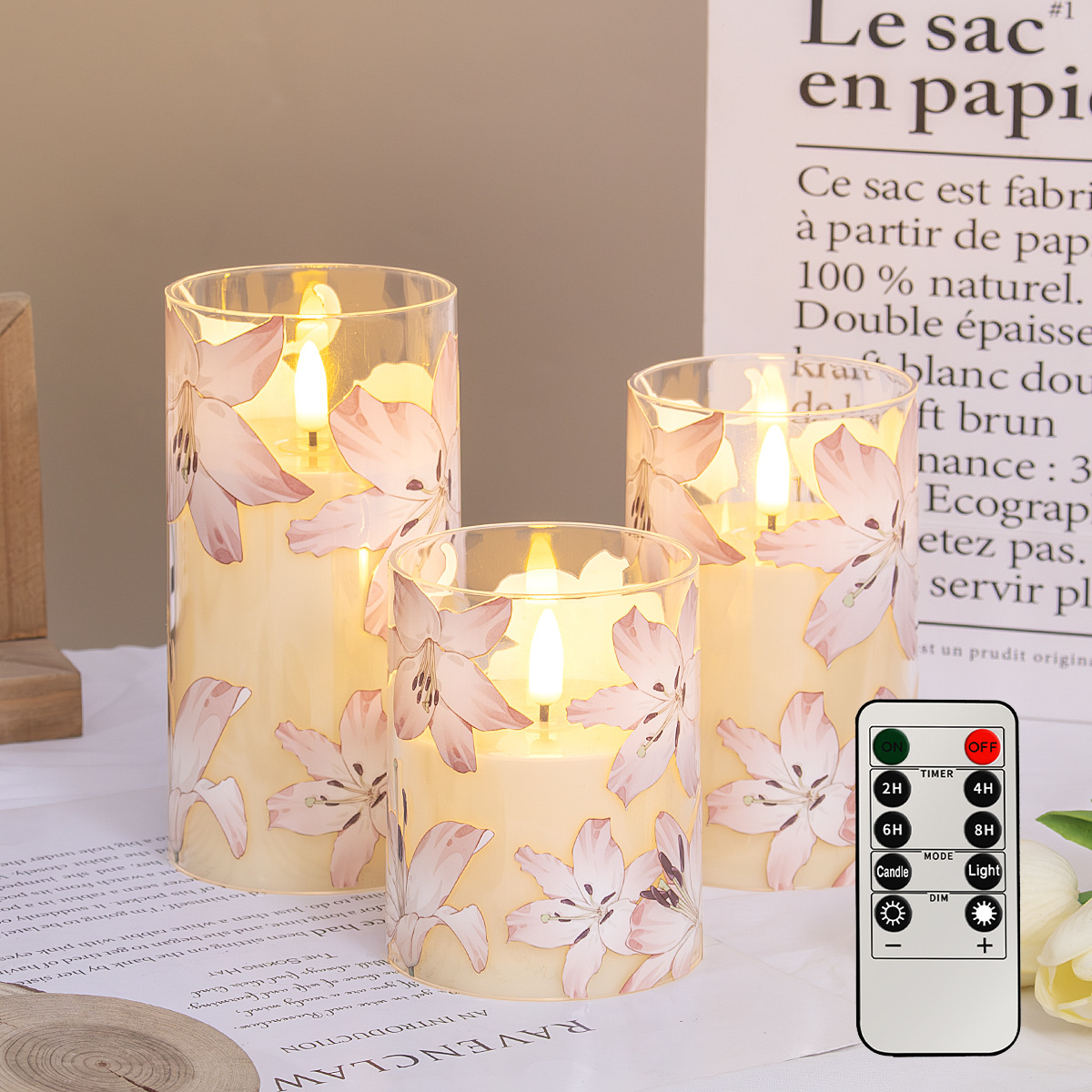 릴리 3종 세트(리모컨 모델)에는 배터리가 포함되어 있지 않습니다.