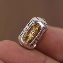 六字箴言金刚杵配饰藏传文玩手串顶珠背云DIY饰品配件108串