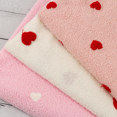 Бархатное полотенце Love Cloud с вышивкой, бархатная женская одежда, гнездо для домашних животных, домашний текстиль, трехмерная бархатная ткань с вышивкой Love