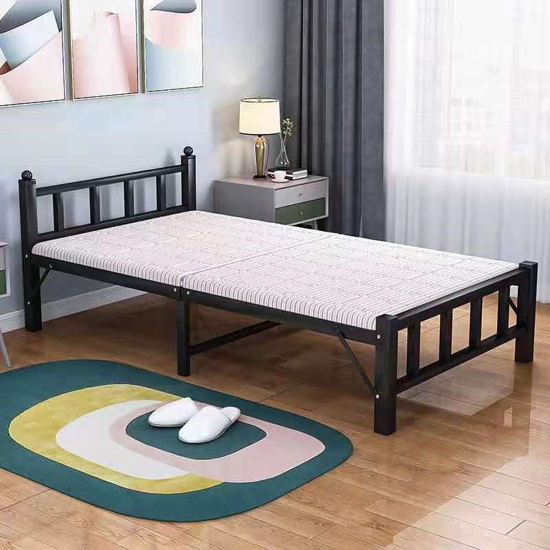 Shrink Folding bed space Metal frame bed single bed household Office Noon break Portable Apartment steel beds