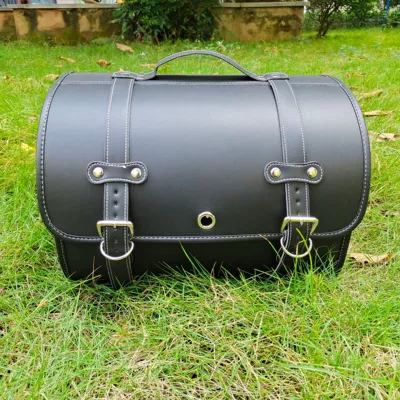 Motorcycle Rear Trunk Bag Retro Scooter Trunk Electric Car Large Storage Car Rear Seat Bag Helmet Bag (Motorcycle trunk) - a1-large-matching-base-plate-black-1-piece