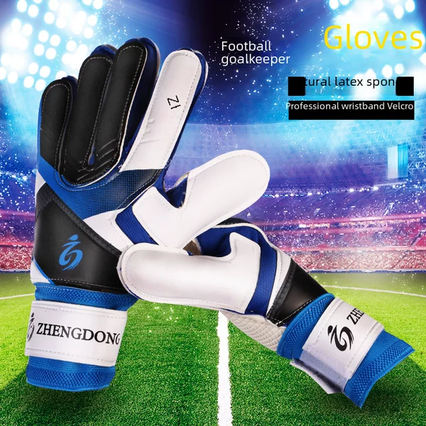 Zhengdong Children's Football Goalkeeper Gloves for Primary and Secondary School Students, Thickened Adult Goalkeeper Gloves, Factory Wholesale