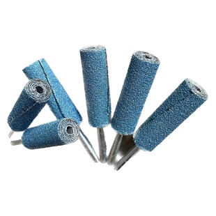 15*40 blue sand grinding head Polishing stainless steel metal inner wall emery cloth roll hand grinder shaft wheel emery cloth grinding head