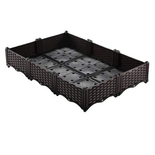 Household rectangular vegetable pot outdoor plastic flower box balcony vegetable planting box accessories horticulture production wholesale