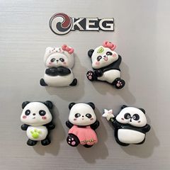 新しいぽっちゃりソフト磁気パンダ冷蔵庫マグネットクリエイティブ磁気かわいい 3D 立体樹脂文化創造冷蔵庫マグネット漫画