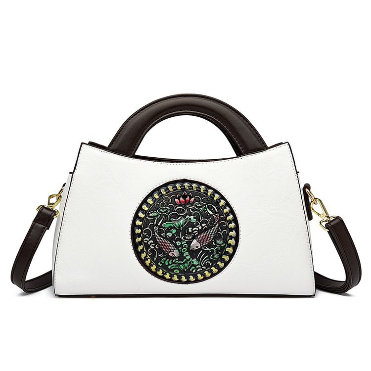 Bolso de mano de mujer mujer 2024 nueva moda atmósfera bolso de madres de mediana edad moda versátil simple bolsas de hombro