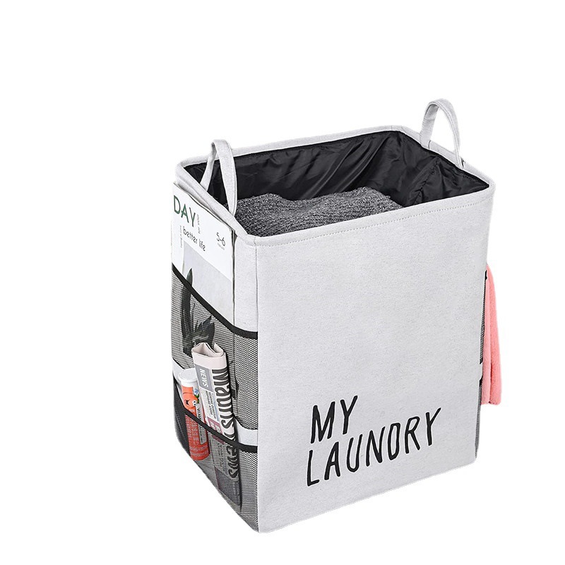Large Foldable Drawstring Clothes Basket Storage Basket Fabric Storage Basket Laundry Basket Dirty Clothes Basket