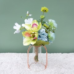 韓式蕙蘭繡球小手捧花 仿真花假花 新娘捧花攝影家居布景花藝花卉