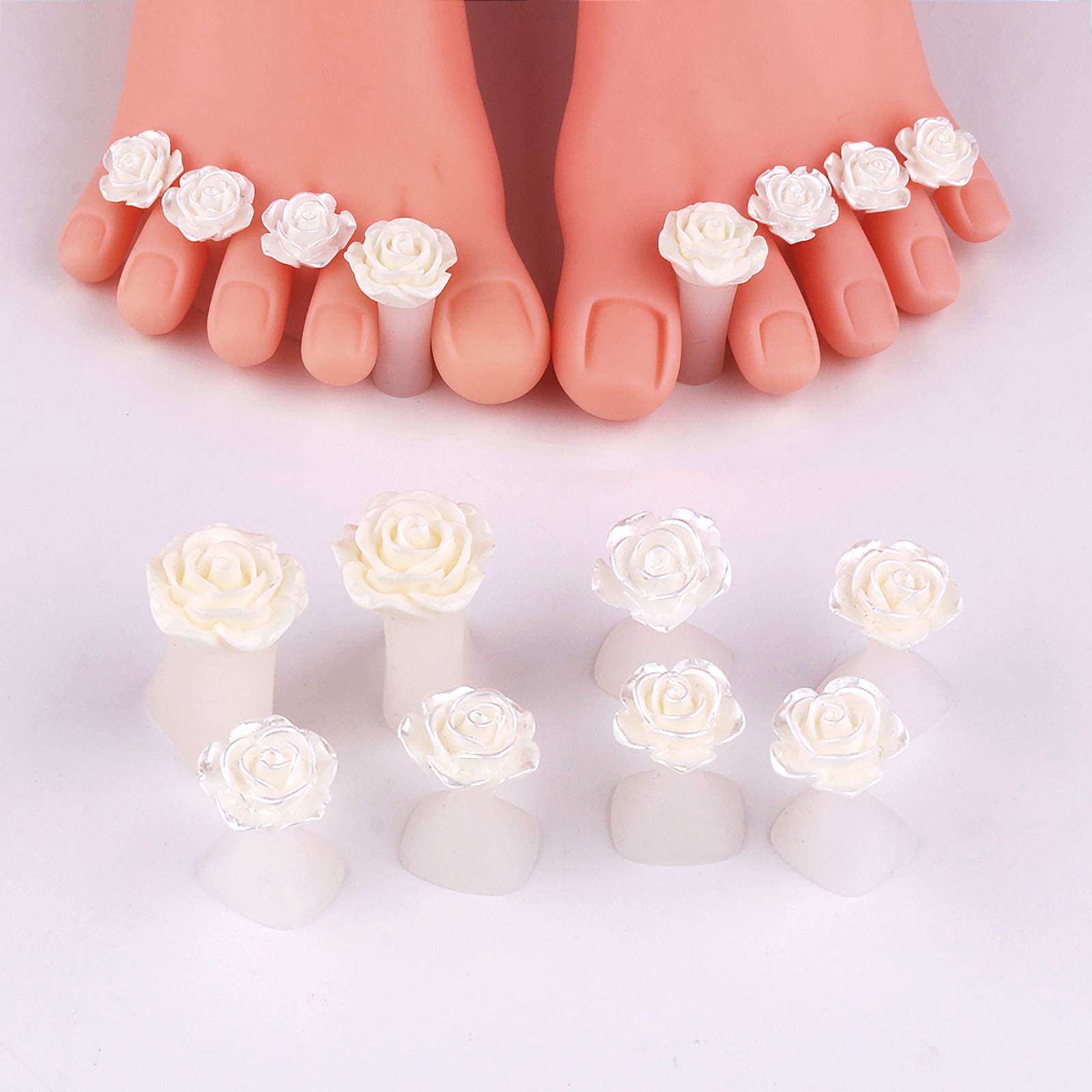 Divisor de dedos de silicona de uñas transfronterizo Divisor de dedos Flor estrella de cinco puntas Herramienta de uñas de dibujos animados Divisor de dedos