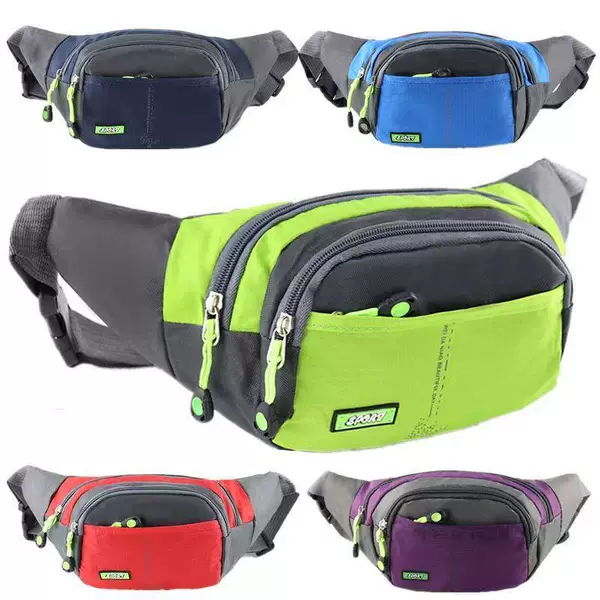 New men's running waist bag, Oxford cloth waterproof crossbody chest bag, multifunctional stall cashier bag, work mobile phone waist bag